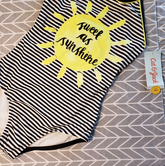 Cat & Jack sunshine One Piece Swimsuit - Picture 2 of 4